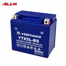 Akü 12V 5 Ah SFC Basık (Kısa) Yiğit