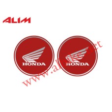 Sticker Damla Yuvarlak 2'li Kırmızı Honda